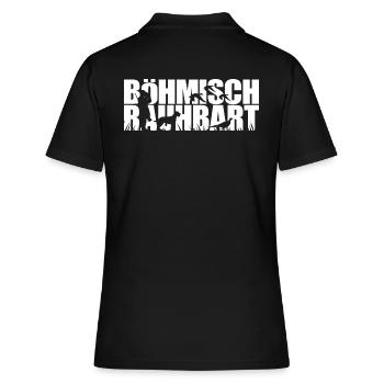 BÖHMISCH RAUHBART Jagdhunde Jagdhund Wilsigns - Frauen Polo Shirt - Schwarz - Hinten - Ailine (174cm)