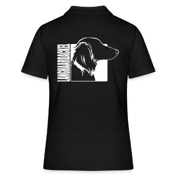 Profil teckel à poil long chiens Chien Wilsigns - Polo Femme - noir - Dos - Ailine (174cm)