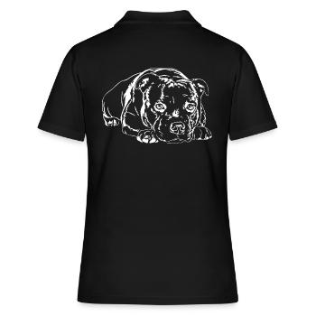 STAFFORDSHIRE BULL TERRIER Bullterrier Wilsigns - Polo Femme - noir - Dos - Ailine (174cm)