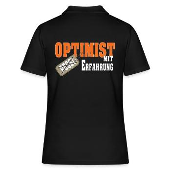 Optimist mit Erfahrung Geschenk - Frauen Polo Shirt - Schwarz - Hinten - Ailine (174cm)