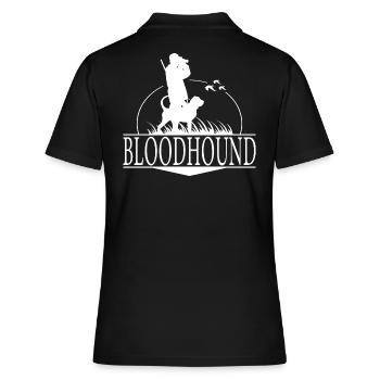 BLOODHOUND Jagdhunderasse Jagd Jagdhunde Wilsigns - Frauen Polo Shirt - Schwarz - Hinten - Ailine (174cm)