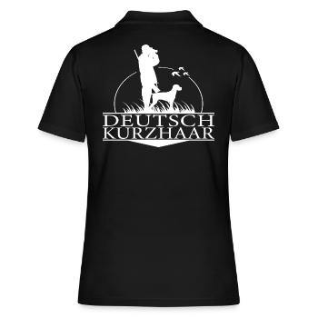 DEUTSCH KURZHAAR Jagdhunderasse Jagdhund Wilsigns - Frauen Polo Shirt - Schwarz - Hinten - Ailine (174cm)