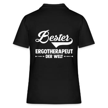 Ergotherapie Ergotherapeut - Frauen Polo Shirt - Schwarz - Hinten - Ailine (174cm)