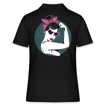 Rockabilly Fille - Polo Femme - noir - Dos - Ailine (174cm)