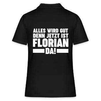 Florian - Frauen Polo Shirt - Schwarz - Hinten - Ailine (174cm)