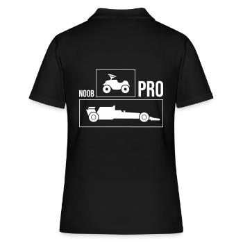 Rennauto Noob Pro - Frauen Polo Shirt - Schwarz - Hinten - Ailine (174cm)