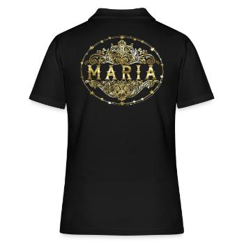 Maria - Frauen Polo Shirt - Schwarz - Hinten - Ailine (174cm)