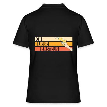 Bastler Bastelunterricht Basteln - Frauen Polo Shirt - Schwarz - Hinten - Ailine (174cm)