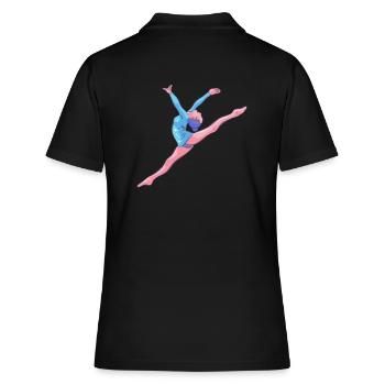 Gymnaste - exercices au sol Gymnastique rythmique - Polo Femme - noir - Dos - Ailine (174cm)