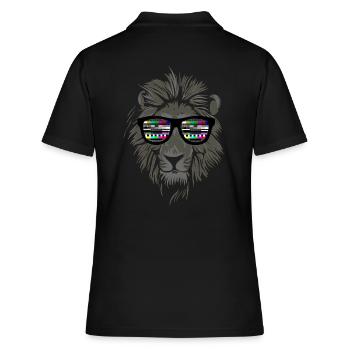 Lion avec motif de test lunettes de soleil costume de fête - Polo Femme - noir - Dos - Ailine (174cm)