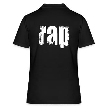 Rappeur Hip Hop RAP - Polo Femme - noir - Dos - Ailine (174cm)