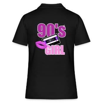 90s girl 90s party nineties girl - Polo Femme - noir - Dos - Ailine (174cm)