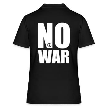 No War Peace No War - Women's Polo Shirt - black - Back - Ailine (174cm)