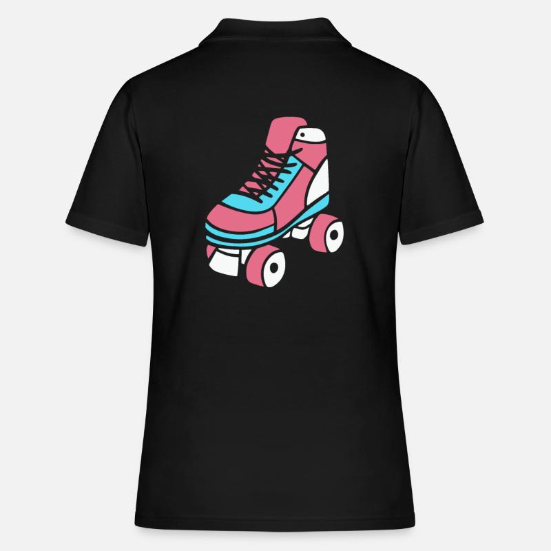 Roller Skate Roller Skates Roller Skates Inline Skating - Women's Polo Shirt - black