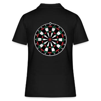 Dartscheibe Dartboard - Frauen Polo Shirt - Schwarz - Hinten - Ailine (174cm)