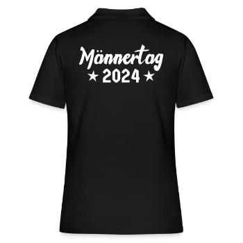 Männertag 2024 Himmelfahrt Gruppen Outfit - Frauen Polo Shirt - Schwarz - Hinten - Ailine (174cm)