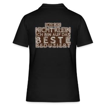 Ich Bin Nicht Klein - Frauen Polo Shirt - Schwarz - Hinten - Ailine (174cm)