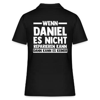 Daniel - Frauen Polo Shirt - Schwarz - Hinten - Ailine (174cm)