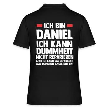 Daniel - Frauen Polo Shirt - Schwarz - Hinten - Ailine (174cm)