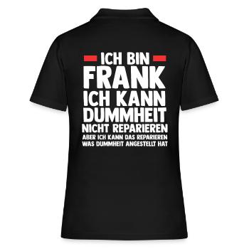 Frank - Frauen Polo Shirt - Schwarz - Hinten - Ailine (174cm)