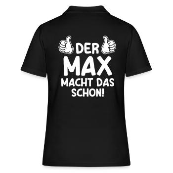 Max - Women's Polo Shirt - black - Back - Ailine (174cm)