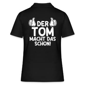 Tom - Frauen Polo Shirt - Schwarz - Hinten - Ailine (174cm)