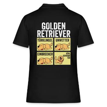 Chien Golden Retriever - Polo Femme - noir - Dos - Ailine (174cm)
