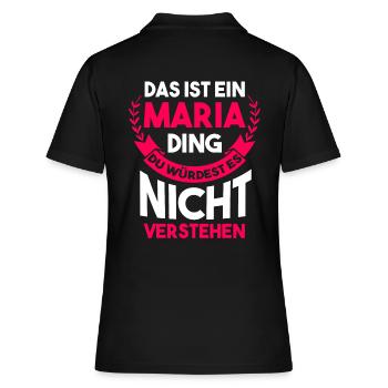 Maria - Frauen Polo Shirt - Schwarz - Hinten - Ailine (174cm)