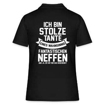 Godmother Nephew Aunt - Women's Polo Shirt - black - Back - Ailine (174cm)