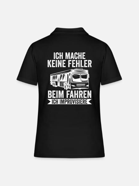 Bus Busfahrer - Frauen Polo Shirt - Schwarz