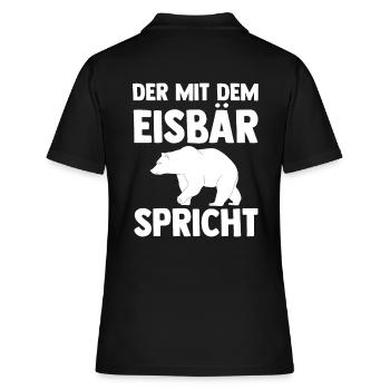 Eisbär Eisbären - Frauen Polo Shirt - Schwarz - Hinten - Ailine (174cm)