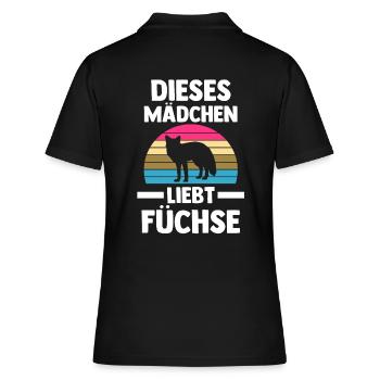 Fuchs - Frauen Polo Shirt - Schwarz - Hinten - Ailine (174cm)