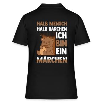 Mi-humain, mi-ours - Polo Femme - noir - Dos - Ailine (174cm)