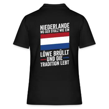 Pays-Bas Pays-Bas Pays-Bas - Polo Femme - noir - Dos - Ailine (174cm)