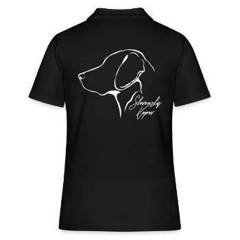 SLOVENSKY KOPOV Profil Hunde Jagdhund Wilsigns - Frauen Polo Shirt - Schwarz - Hinten - Ailine (174cm)