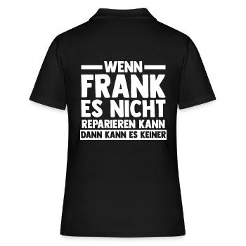Frank - Frauen Polo Shirt - Schwarz - Hinten - Ailine (174cm)
