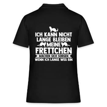 Meine Frettchen machen sich sorgen - Frauen Polo Shirt - Schwarz - Hinten - Ailine (174cm)