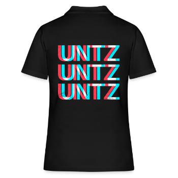 Untz Untz Techno Rave Club Electro Music Raver - Women's Polo Shirt - black - Back - Ailine (174cm)