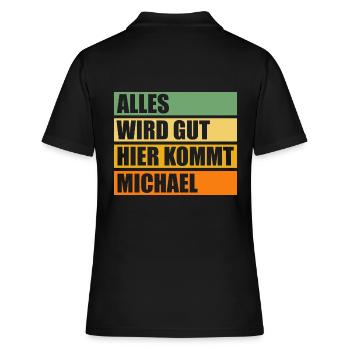 Michael - Frauen Polo Shirt - Schwarz - Hinten - Ailine (174cm)
