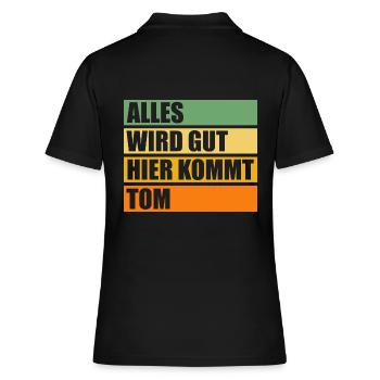 Tom - Frauen Polo Shirt - Schwarz - Hinten - Ailine (174cm)