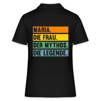 Maria - Frauen Polo Shirt - Schwarz - Hinten - Ailine (174cm)