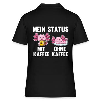 Axolotl Mein Status Mit Kaffee Ohne Kaffee - Frauen Polo Shirt - Schwarz - Hinten - Ailine (174cm)
