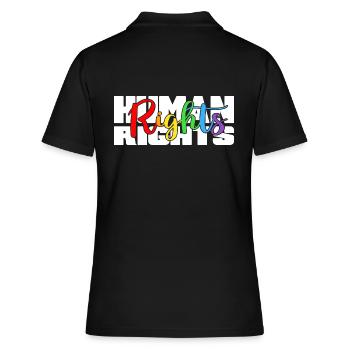 Les droits de l’homme Arc-en-ciel pour tous - Polo Femme - noir - Dos - Ailine (174cm)