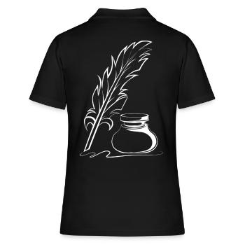 Poème de poésie - Polo Femme - noir - Dos - Ailine (174cm)