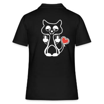 Fuck You Cat - Polo Femme - noir - Dos - Ailine (174cm)