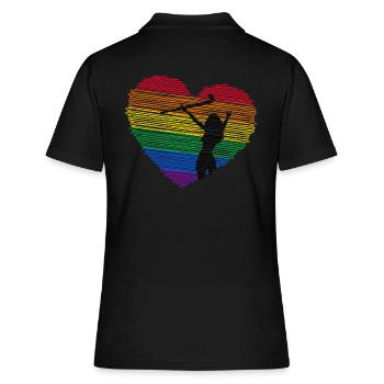 feldhockey hockey fieldhockey-lgbt - Women's Polo Shirt - black - Back - Ailine (174cm)