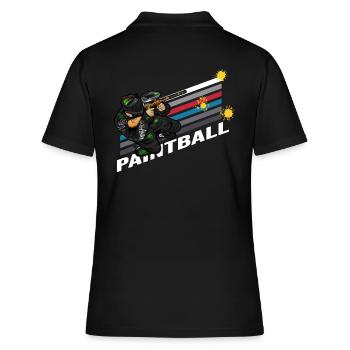paintball gotcha markierer paintballer - Polo Femme - noir - Dos - Ailine (174cm)