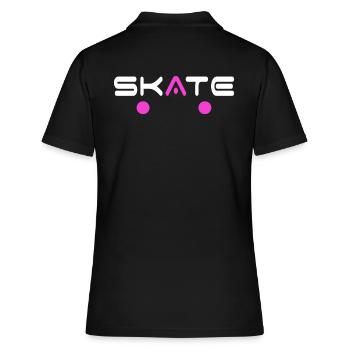 skate skateboarder skate board halfpipe SK8 deck - Polo Femme - noir - Dos - Ailine (174cm)