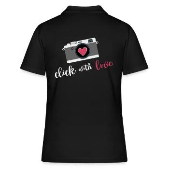 fotograf fotografieren fotokamera spiegelreflex - Frauen Polo Shirt - Schwarz - Hinten - Ailine (174cm)