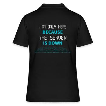 nerd coder server download error 404 - Frauen Polo Shirt - Schwarz - Hinten - Ailine (174cm)